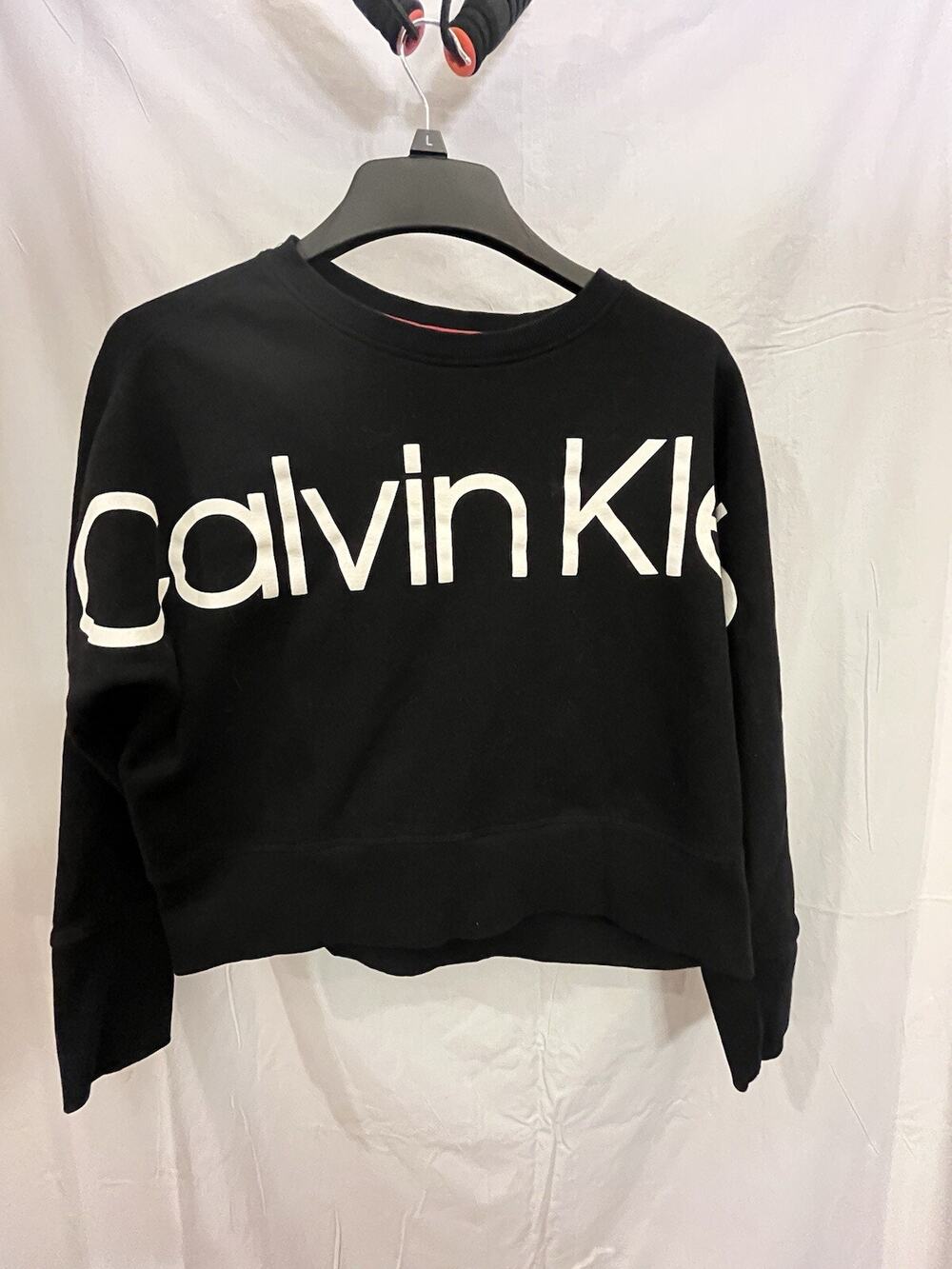 Calvin Klein Performance Black With White Letters sweatshirt Logo CK Size S/P/CH